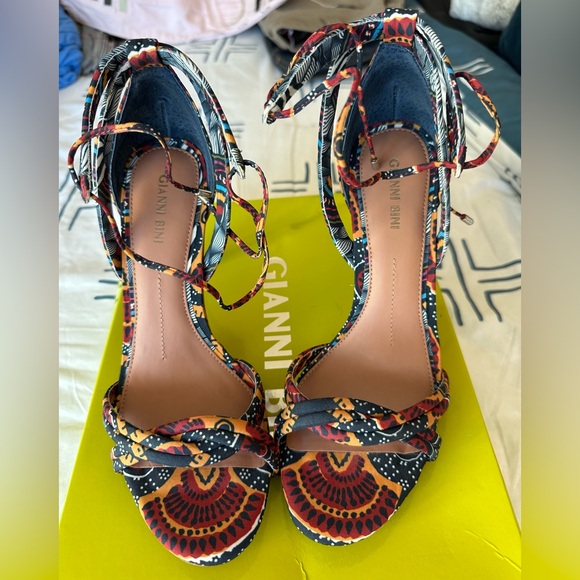 Brand New Gianni Bini heels. Multi color strappy heels. - Picture 1 of 4